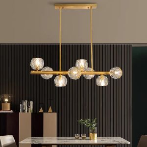MARS2757 Metal Crystal Flush Mount Ceiling Light Globe Cluster LED Light