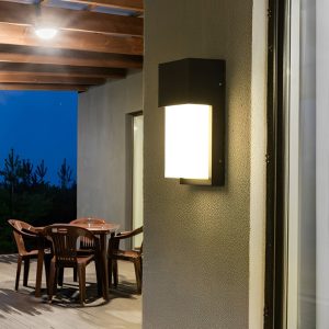 MARS2729 Rectangular Waterproof LED 10W Black Outdoor Wall Light