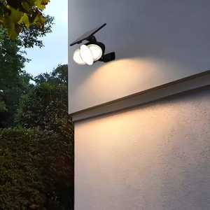 MARS2734 Solar Motion Security Light 3-Head Outdoor LED Wall Fixture with Motion Sensor