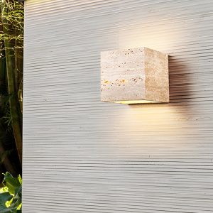 MARS2739 Wabi-Sabi Yellow Travertine LED Wall Sconce - Square/Rectangle
